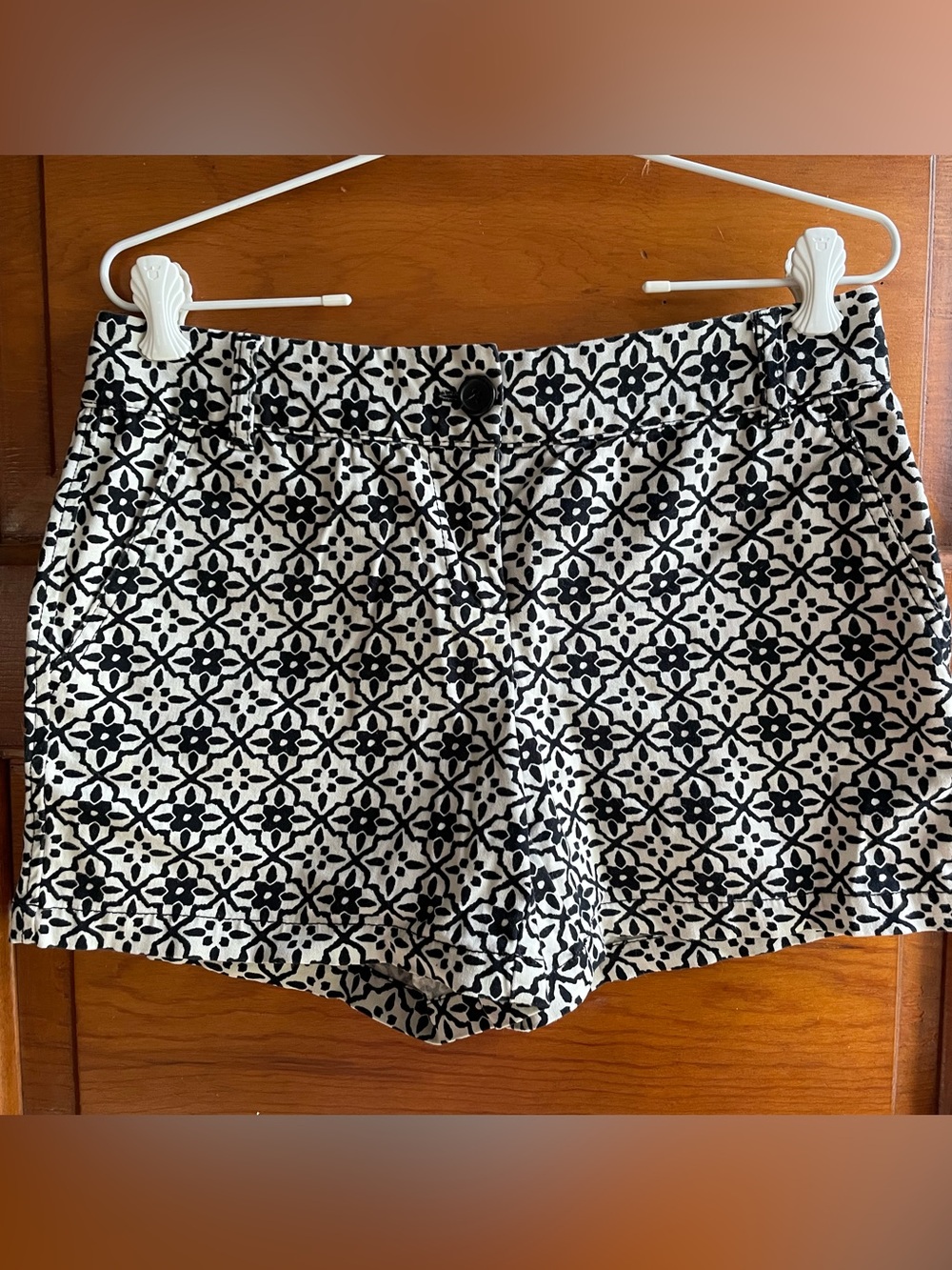 Black and White patterned shorts